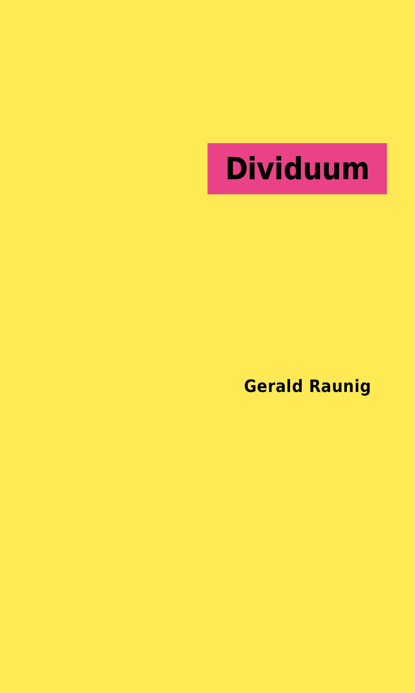 Dividuum - Gerald Raunig