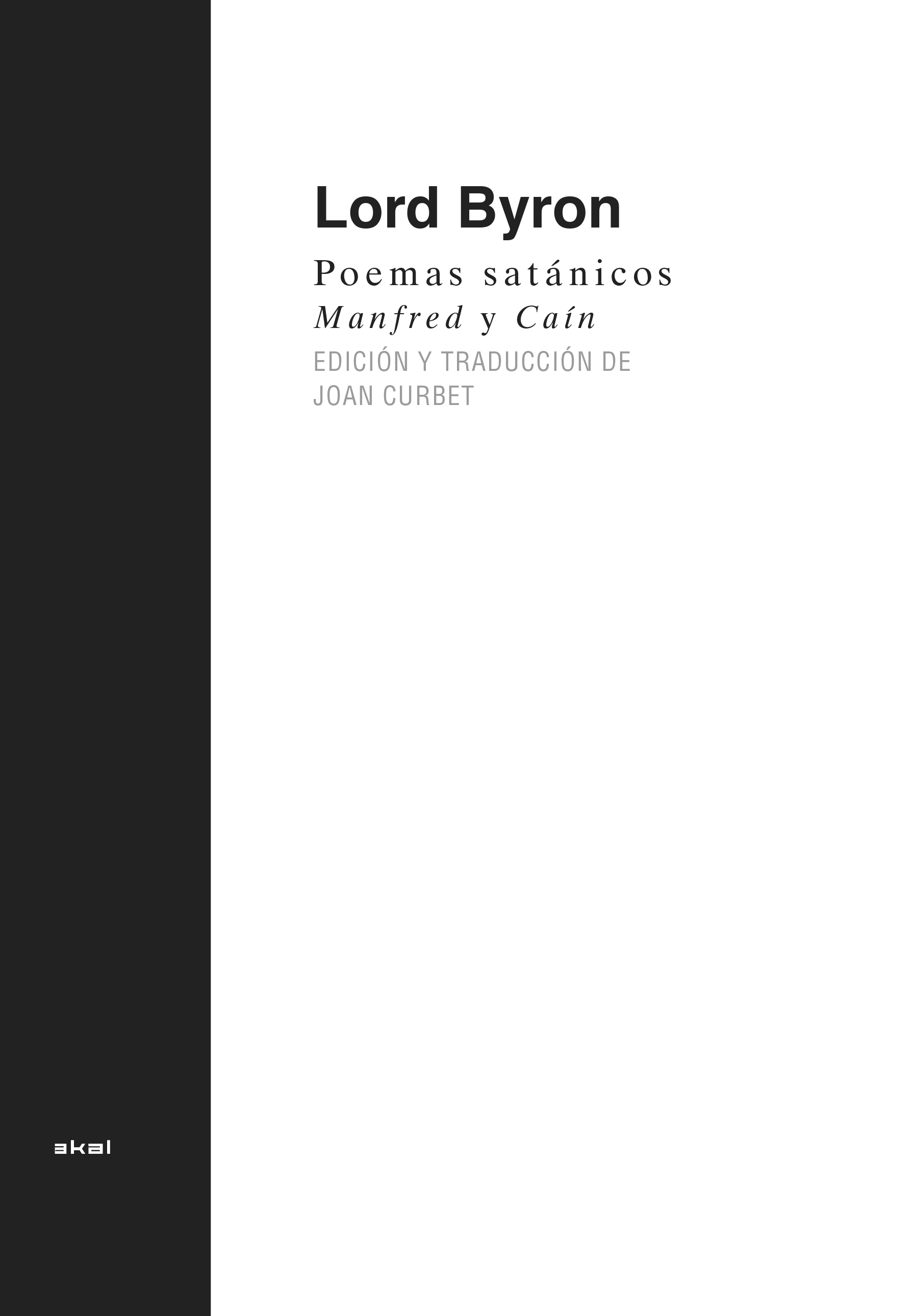 Poemas satánicos - Lord Byron